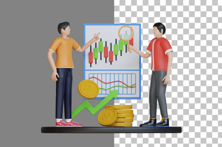 Preview: Business Team Preparing for Budget 3D Illustration