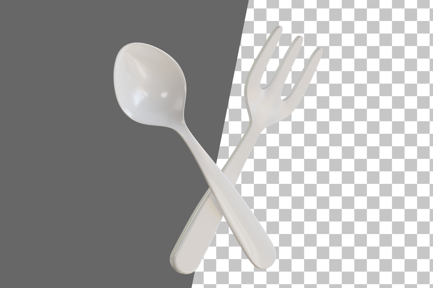 Preview: Fork And Spoon 3D Icon