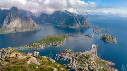 Preview: Atop the Norwegian Fjords, Reinebringen Lofoten Norway