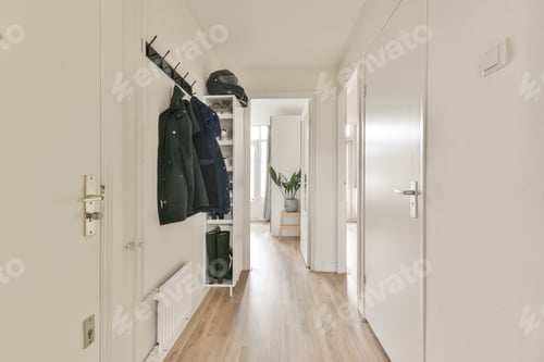 Preview: A corridor leading inside a residential apartment