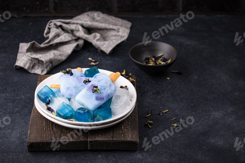 Preview: Blue ice cream popsicle from Butterfly pea