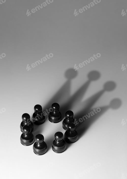 Preview: Group of black pawns