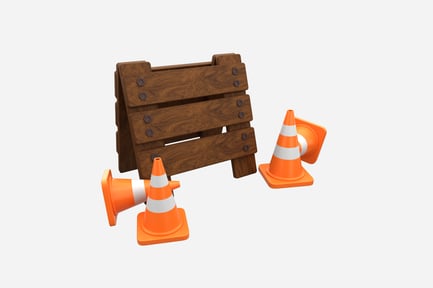 Preview: Construction Barrier 3D Illustration