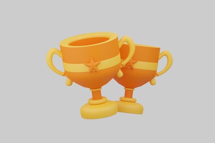 Preview: Cartoon reward trophy set