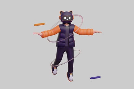 Preview: Cyberpunk cute character