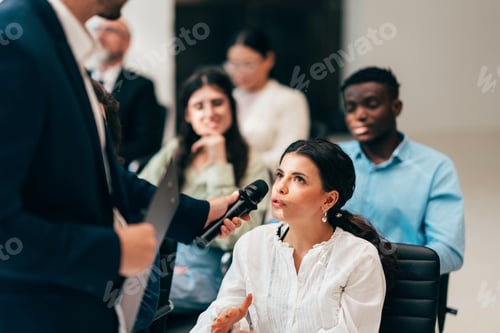 Preview: Businessmen and businesswomen making a corporate party