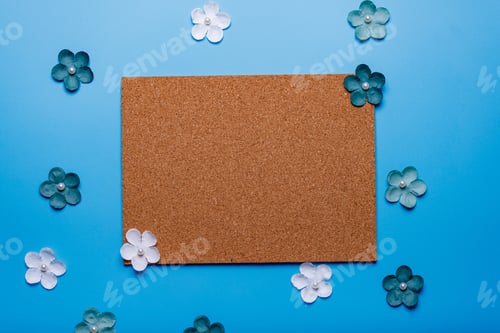 Preview: Color flowers paper background. Decorative paper flowers.