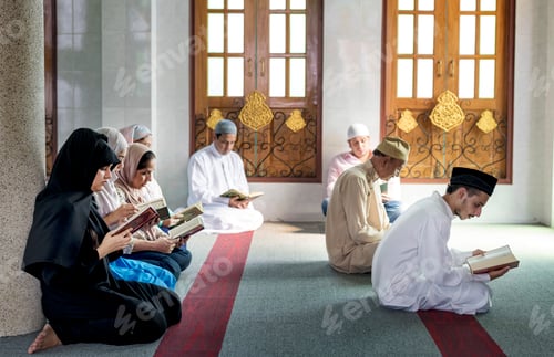 Preview: Muslims reading from the Quran