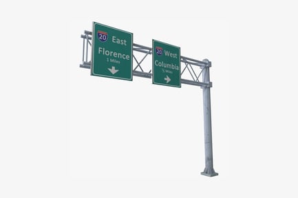 Preview: Highway signs with directional information