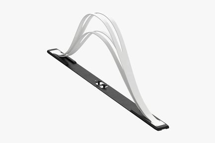 Preview: Curved Bike Lane Divider with Black Base