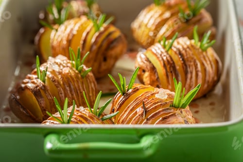 Preview: Yummy Hasselback made with salt and rosemary