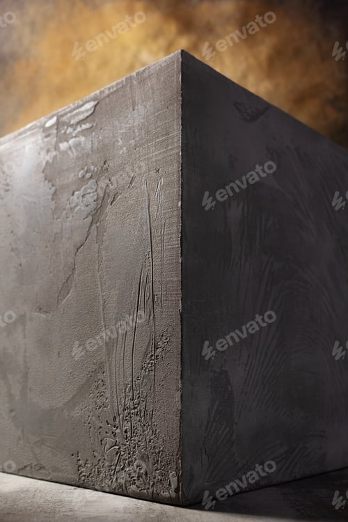 Preview: Concrete cube or cement block as abstract background texture. Construction concept