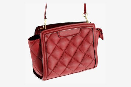 Preview: Quilted Red Leather Handbag