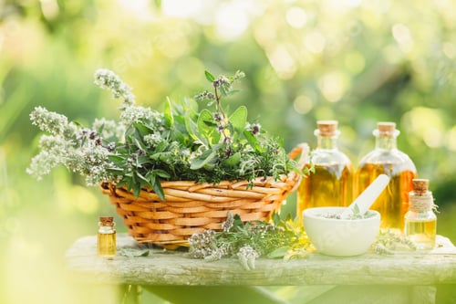 Preview: Different medicinal plants from the garden