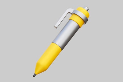 Preview: Yellow Pen With Silver Clip