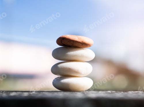 Preview: Stack stone on Dark Cement Floor Background