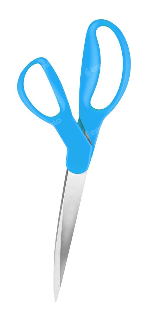 Preview: Blue Scissors Isolated On White
