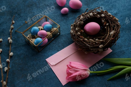 Preview: Willow and tulip, easter eggs, gift box and nest