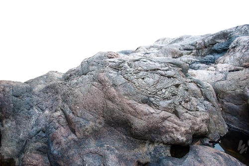 Preview: rock isolated on white background .