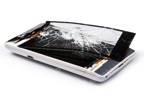 Preview: Damaged display on smartphone