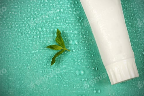 Preview: Toothpaste On A Bright Background There Is A Place For An Inscription
