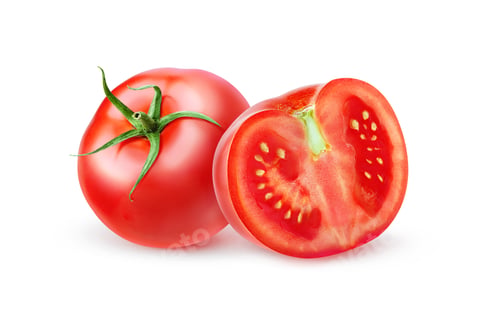 Preview: Isolated cut tomatoes