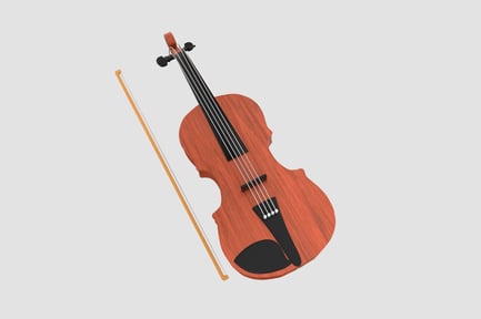 Preview: Violin 3D Illustration