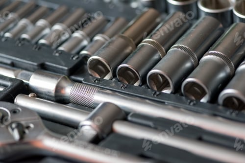 Preview: Set of tools for car repair in box
