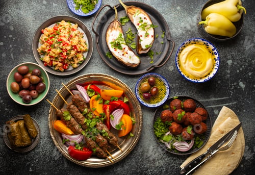 Preview: Middle eastern dinner table
