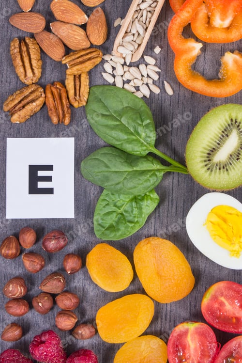 Preview: Vitamin E Rich Food and Health Concept