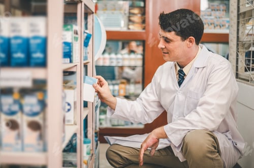 Preview: Pharmacist checking Checks Inventory of Medicine