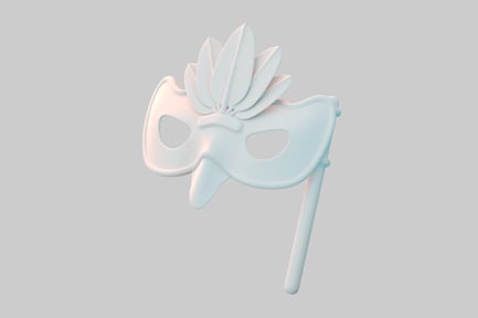 Preview: Elegant feathered masquerade mask