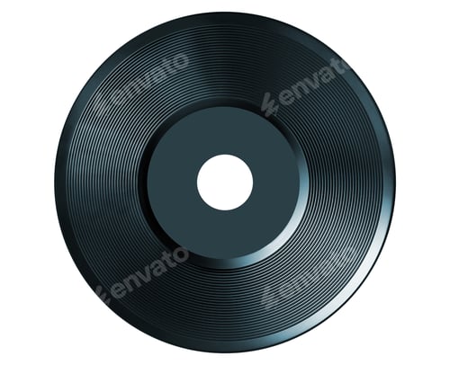 Preview: retro vinyl audio record isolated