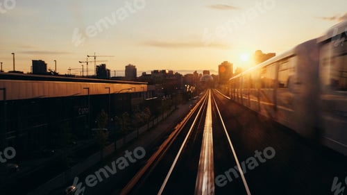 Preview: Train riding into the sunset