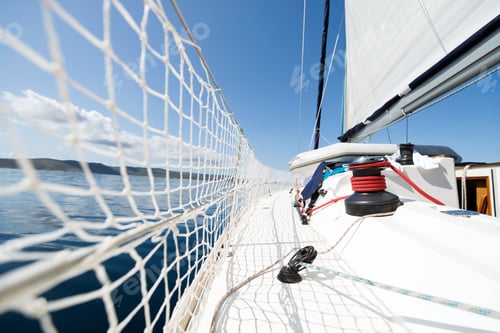 Preview: Portrait of sailing boat on open sea