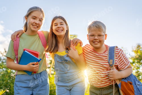 Preview: teens going to school