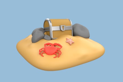 Preview: Treasure Chest 3D Illustration