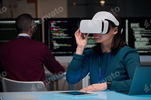 Preview: IT Developer Wearing VR Gear