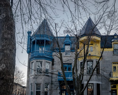 Preview: Colorful Victorian Houses in Square Saint Louis - Montreal, Quebec, Canada