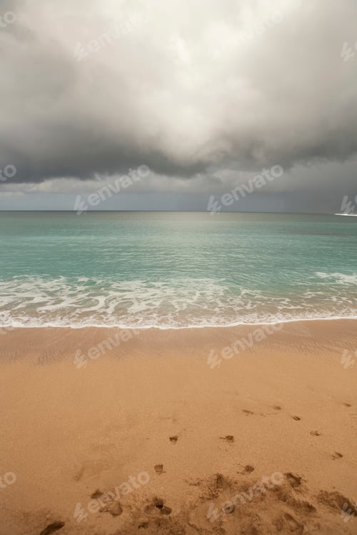 Preview: Storm cloud over sandy beach