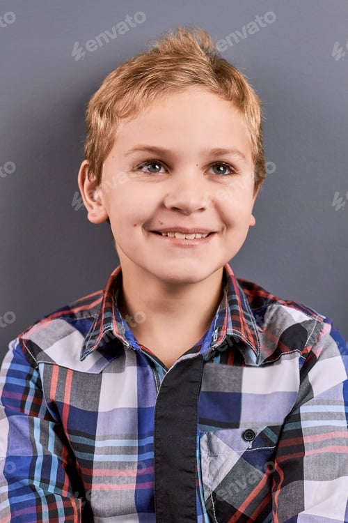 Preview: Positive smiling little boy, portrait