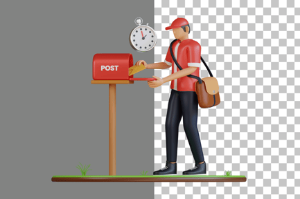 Preview: Postman 3D Illustration