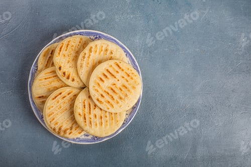 Preview: Traditional Venezuelan food arepa made from cornmeal