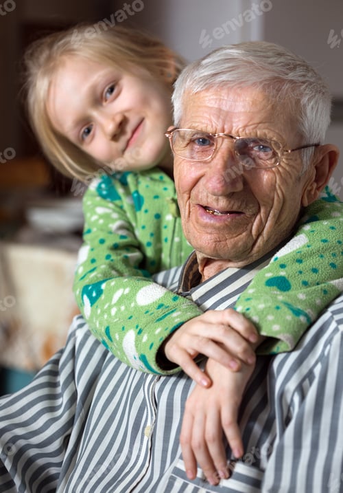 Preview: senior man and the great-granddaughter