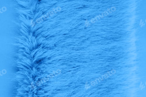 Preview: Classic blue faux fur background flat lay