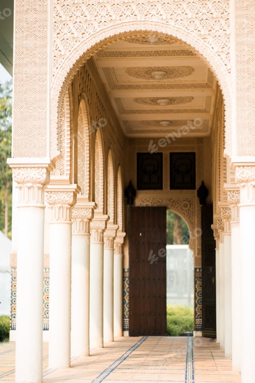 Preview: morocco architecture with walkaway towards the door