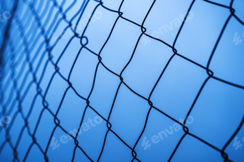 Preview: Steel chain link fence as border and obstacle