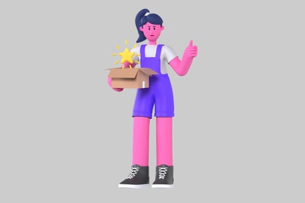 Preview: Character delivering star rewards box