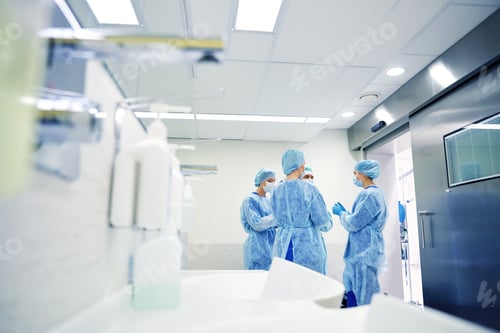 Preview: group of surgeons in operating room at hospital
