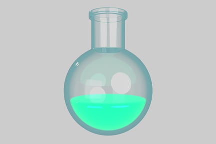 Preview: Glass vessel with green liquid